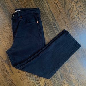 Levi's Wedgie Straight Black Jeans